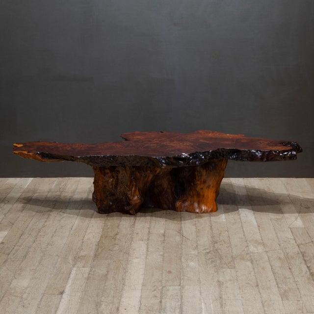 Vintage California Redwood Burl Coffee Table c.1960 For Sale In San Francisco - Image 6 of 11