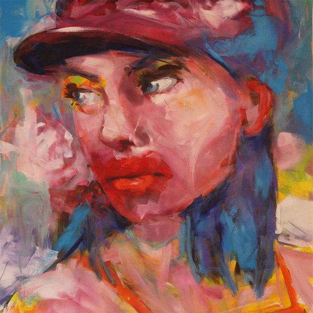 Jiménez, Freiheit, Oil on Canvas For Sale