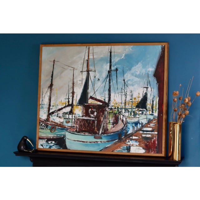 Modern Steu, Marina, 1971, Oil on Canvas, Framed For Sale - Image 3 of 11