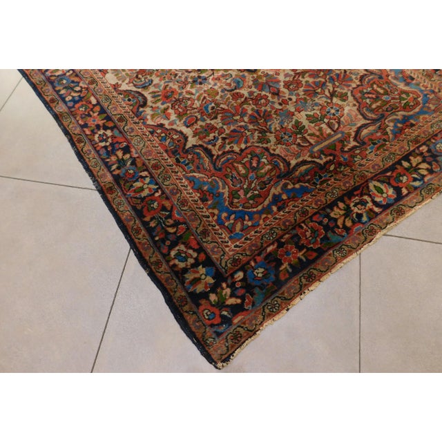 Beige 1940s Hand Made Persian Rug 4'10"x 7' For Sale - Image 8 of 12