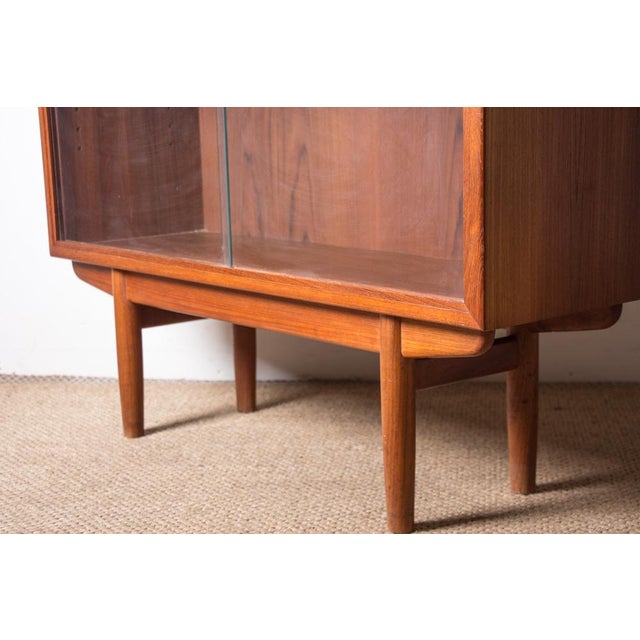 Danish Library Showcase in Teak by Borge Mogensen for Soborg Mobelfabrik, 1960s, in Flawless conditions. Designed 1960 to...