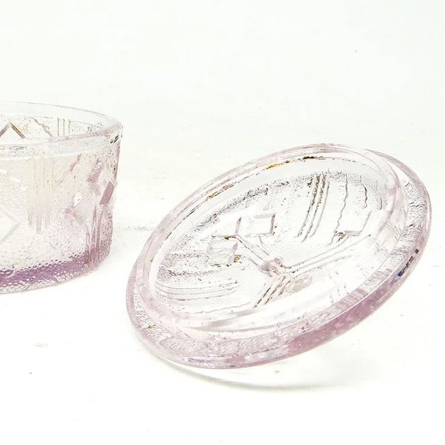 Polish Art Nouveau Caviar Box from Ząbkowice Glassworks, 1900s For Sale - Image 3 of 8