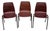 Set of 6 stackable chairs designed in West Germany by Pagholz. Seat shell in Pagwood (thermally molded beech injected with...