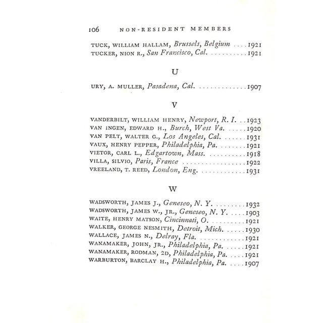 White "Racquet and Tennis Club Book for 1933" For Sale - Image 8 of 13