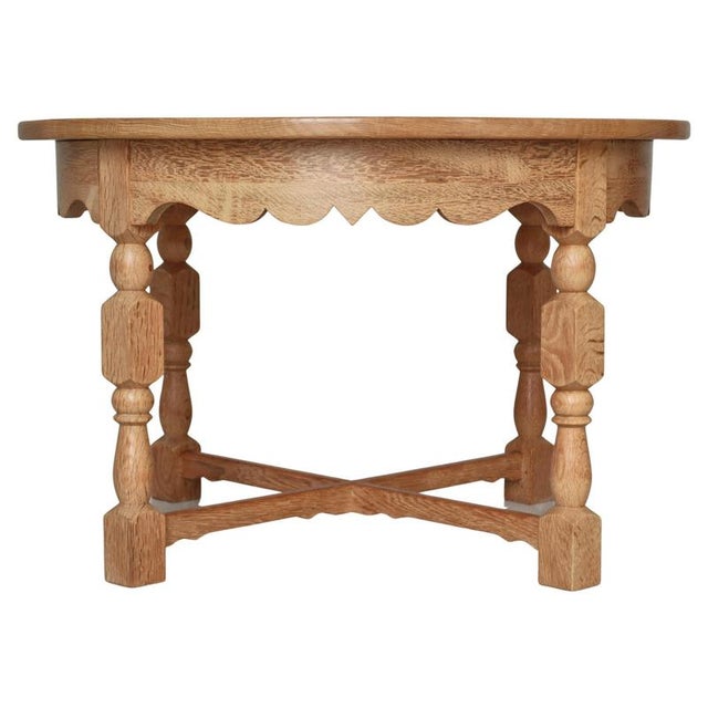 Round Side Table in Quartersawn Oak by Henry Kjærnulf, Denmark, 1960s For Sale - Image 15 of 15