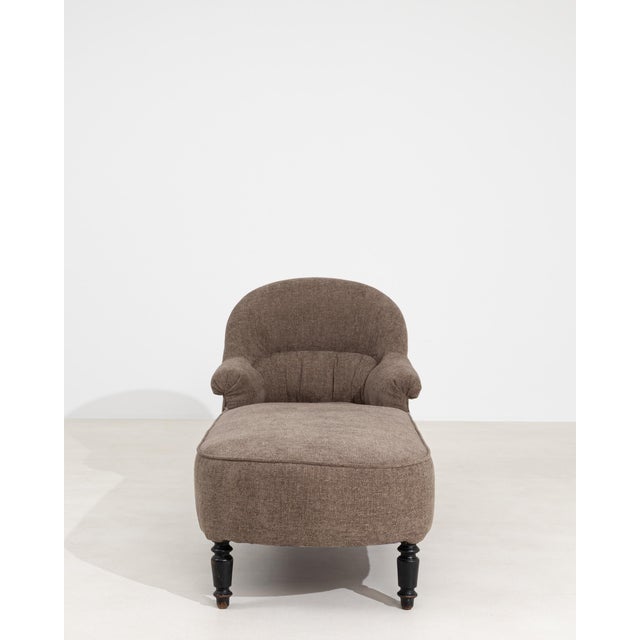 Gray Napoleon III Chaise Longue, Second Empire Style, France, Circa 1880 For Sale - Image 8 of 14