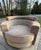 Circular Swivel Chair in Camel Toned Suede For Sale - Image 13 of 16