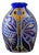 Blue and White Cut Crystal Overlay Vase with Enamel and Gilt Decoration, 19th Century For Sale