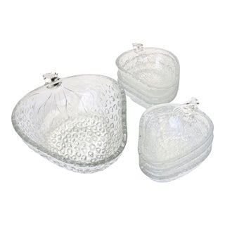 Midcentury Strawberry Serving Set, 7 Pieces For Sale