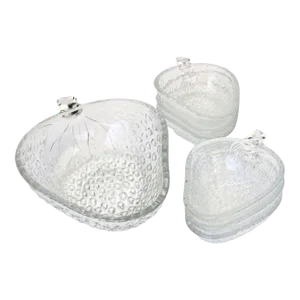 Midcentury Strawberry Serving Set, 7 Pieces