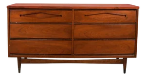 1960s Mid-Century Six Drawer Modern Dresser