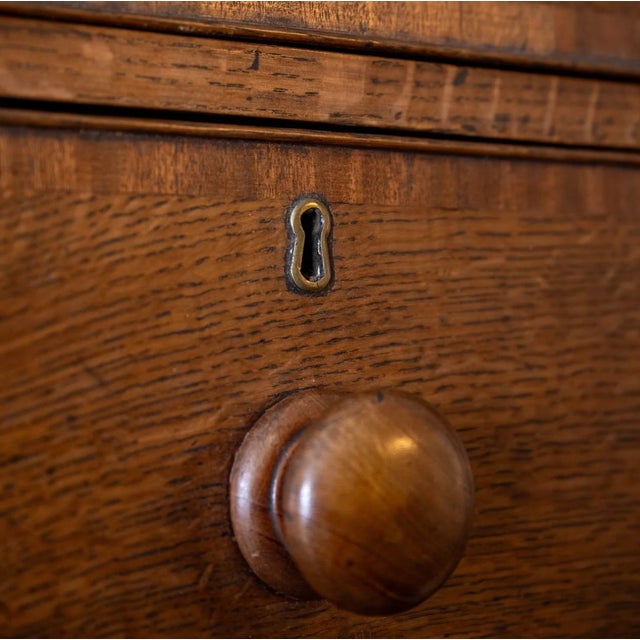 Traditional Early 19th Century English Georgian Oak Tallboy For Sale - Image 3 of 4