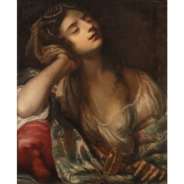 After Carlo Francesco Nuvolone, The Suicide of Queen Sophonisba, 17th Century, Oil Painting on Canvas, Framed For Sale - Image 10 of 13