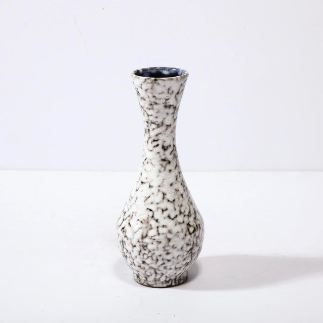 Mid-Century Modernist White and Earth Toned Ceramic Vase For Sale - Image 10 of 13