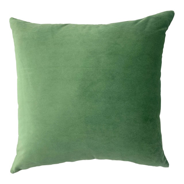Firmamenta Italian Green Velvet Pillow For Sale