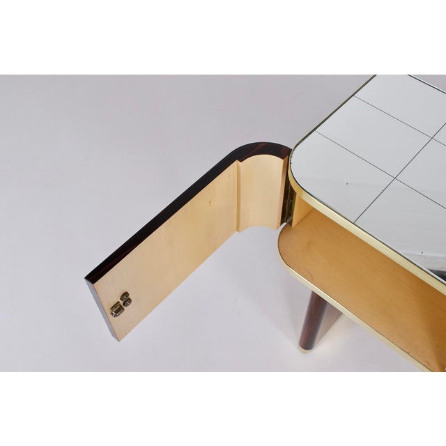 Small Mirrored Macassar Ebony Sideboard, 1950s For Sale - Image 9 of 16