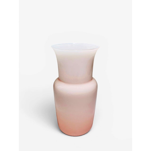 Murano Glass Rose Opalino Vase by Vincenzo Nason, Italy, 1970s For Sale - Image 4 of 7