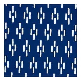 Sample - Schumacher X Molly Mahon Dash Fabric in Indigo For Sale