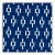 Sample - Schumacher X Molly Mahon Dash Fabric in Indigo For Sale