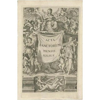 Showing the Acts of the Saints, 1730, Paper For Sale