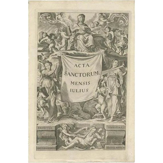 Showing the Acts of the Saints, 1730, Paper For Sale