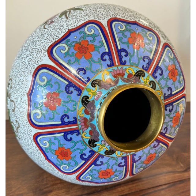 Pair of 1930s Mirror Opposite Cloisonne Vases Chairish