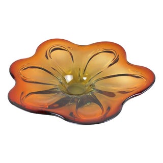 Amber Murano Glass Centerpiece, 1970s For Sale