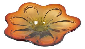 Amber Murano Glass Centerpiece, 1970s