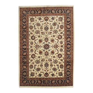 Vintage Hand-Knotted Persian Mashad Rug 6'8" X 9'8" For Sale