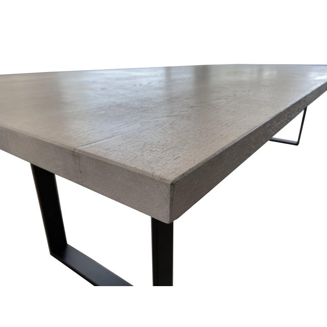 Wabi 84" Solid White Oak Rectangular Dining Table, Natural For Sale - Image 4 of 6