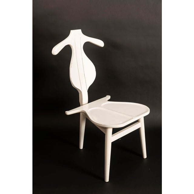 Valet Chair in White Lacquered Wood by Hans J. Wegner, 1950s For Sale - Image 14 of 14