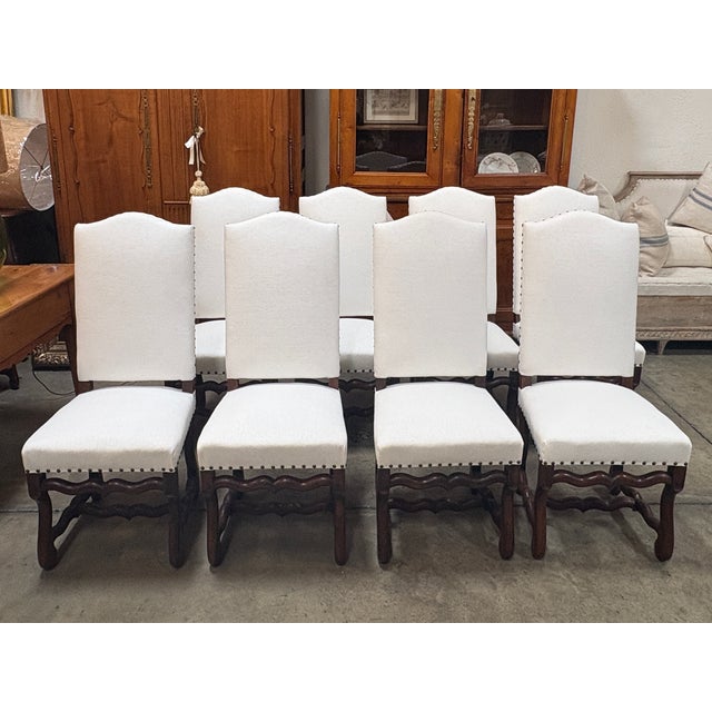 1920s Set of Eight Os De Mouton French Walnut Chairs For Sale - Image 11 of 11