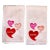 1990s Vintage Boho Chic Valentine Yes, No, Maybe Tip Towels - a Pair. For Sale