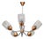 Glass and Chrome Chandelier from Drukov Brno, Czechoslovakia, 1970s For Sale