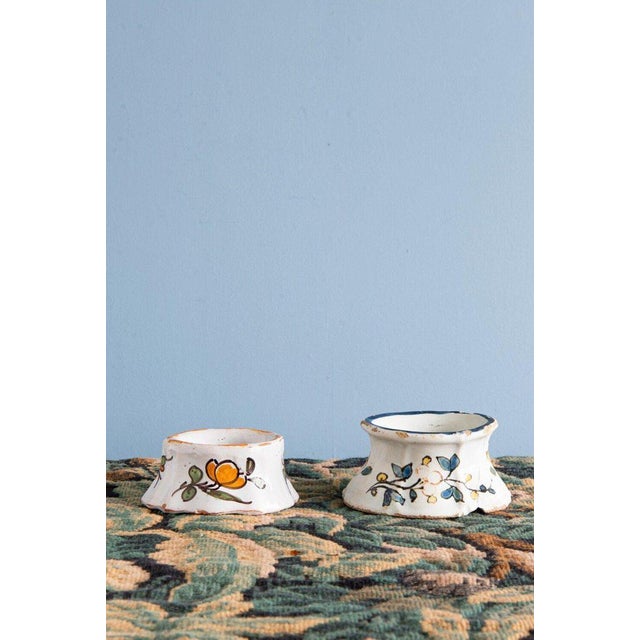 18th Century Floral Salt Pigs from Rouen Faience, Set of 2 For Sale - Image 7 of 7