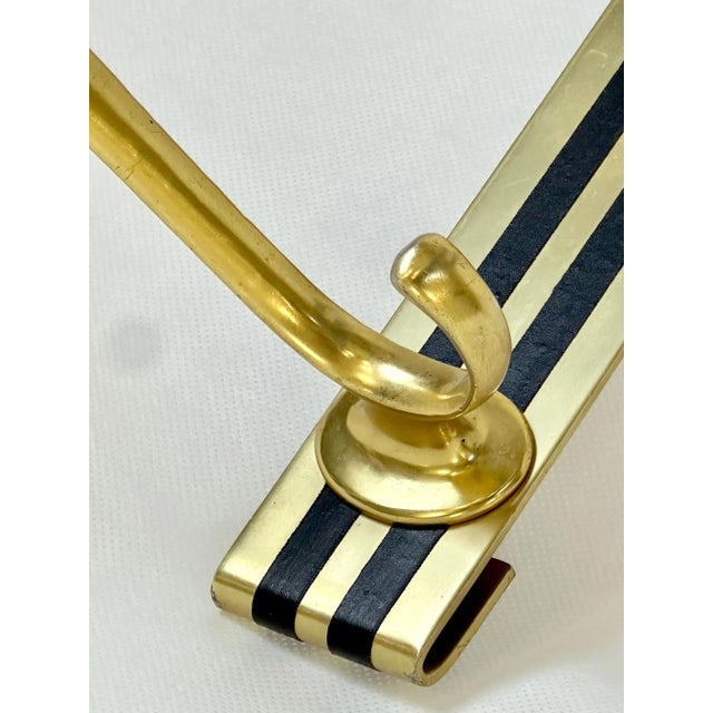 Mid-Century Brass Wall Coat Rack, 1960s For Sale - Image 4 of 9