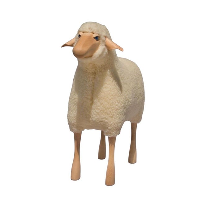 Postmodern Lalanne Style Large Life-Size Sheep Stool or Sculpture For Sale - Image 3 of 3