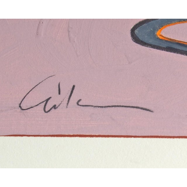 Postmodern 1980s Signed Abstract Mixed Media Painting by Harry Hilson For Sale - Image 3 of 9