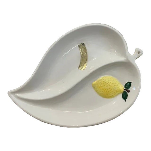 1960s Mid-Century Modern Georges Briard Design Lemon Dish For Sale