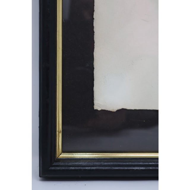 Late 20th Century Martha Cianelli Signed Modernist Abstract Lithograph in Black & Gold Frame For Sale - Image 9 of 15