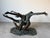 Vintage Léela Art Sculptural Bronze Ballet Dancers Dining Table Base With Beveled Glass Top For Sale - Image 4 of 13