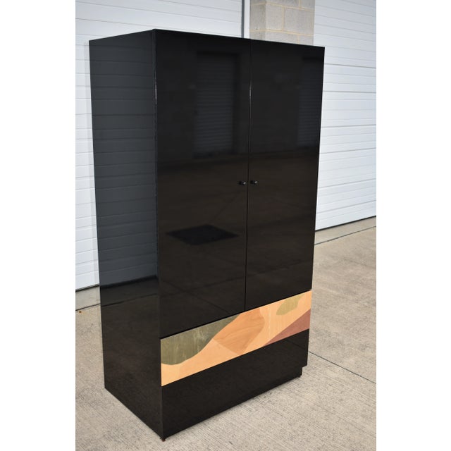 1980s Vintage Carlo Malnati Colorful Italian Made Clothing Armoire For Sale - Image 10 of 10