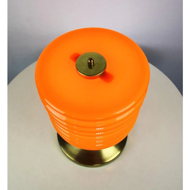 Mid-Century Orange Glass Table Lamp, 1960s For Sale - Image 10 of 18