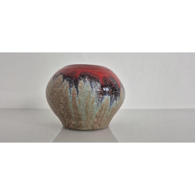Vintage Handmade Studio Ceramic Vase, Germany, 1960s For Sale - Image 3 of 16