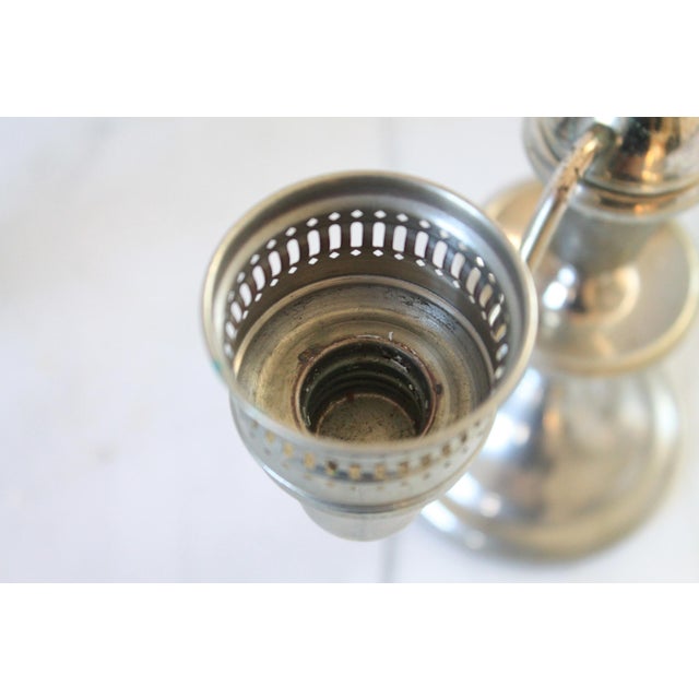Vintage Shrewsbury Holloware Candelabras - Taper Candle Holders - A Pair For Sale - Image 14 of 18