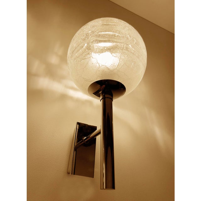 Vintage Space Age Glass Sconces from Doria, 1960s, Set of 2 For Sale - Image 10 of 13