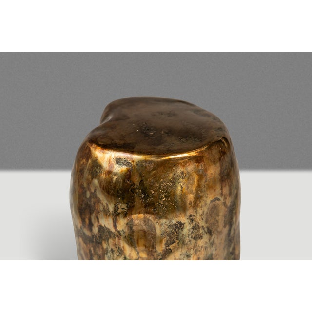 1 of 1 Solid Brass Vessel / Vase / Sculpture by Mark Leblanc for Leblanc Studios, Usa, C. 2020s For Sale - Image 9 of 18