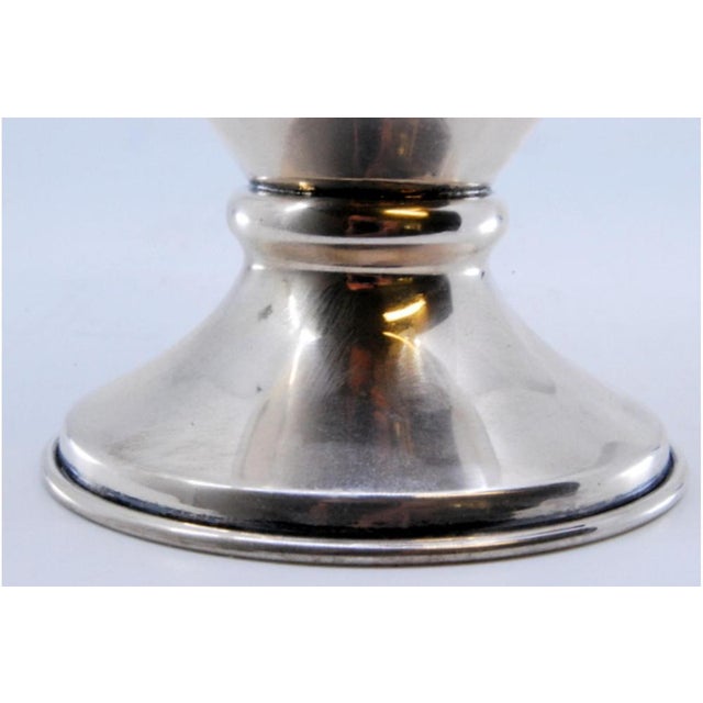 Small Silver Jug with Circular Base and Gold Interior, in Very Good conditions. Designed 1980 to 1989 This piece has an...