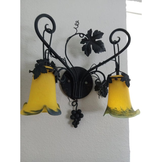 Mid 20th Century Two Lights Single Sconce For Sale - Image 11 of 11