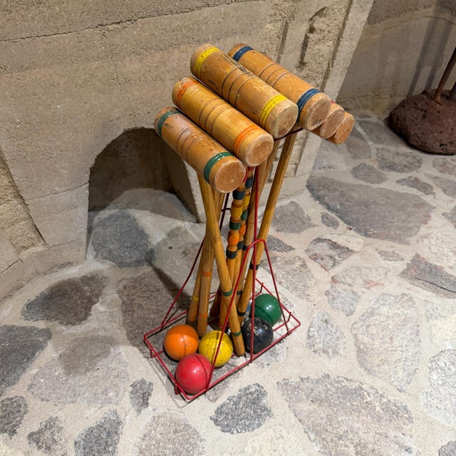 1950s South Bend Croquet Set Mid Century Modern For Sale - Image 5 of 13